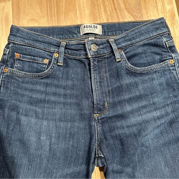Agolde Sophie High Rise Skinny Crop jeans in medium blue (Reverb), size 28 - Picture 7 of 10